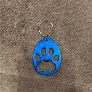 Blue Paw Print Keychain